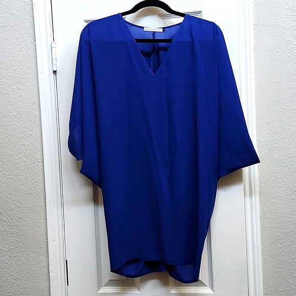 Revolve Three Eighty Two Royal Blue Aiden Caftan Mini Dress, Size XS - Picture 2 of 6